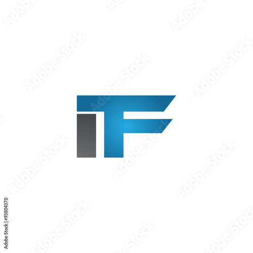 Free Download IF company linked letter logo blue - GFXLoad