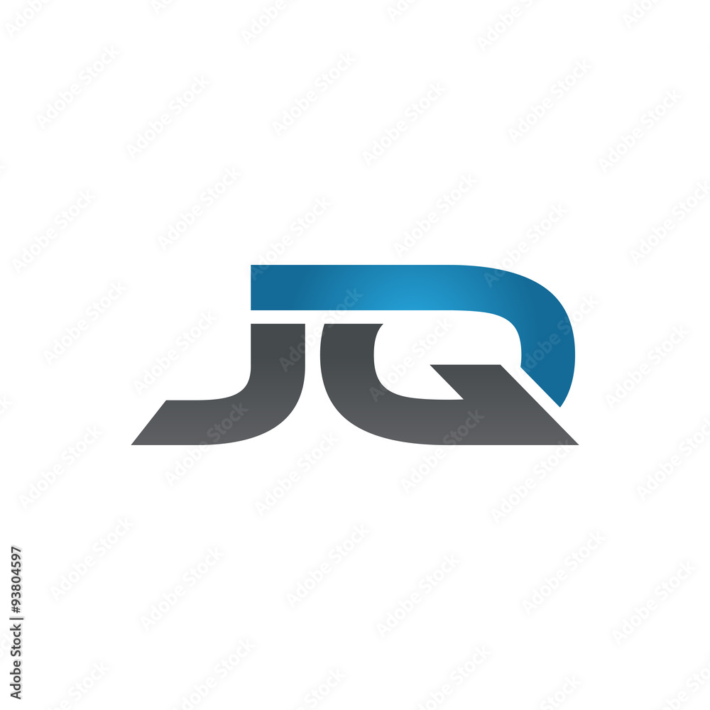 JQ company linked letter logo blue JQ company linked letter logo blue