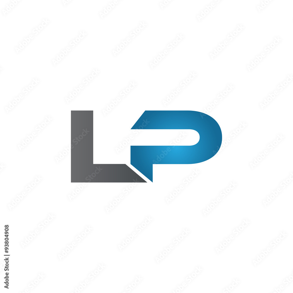 LP company linked letter logo blue LP company linked letter logo blue