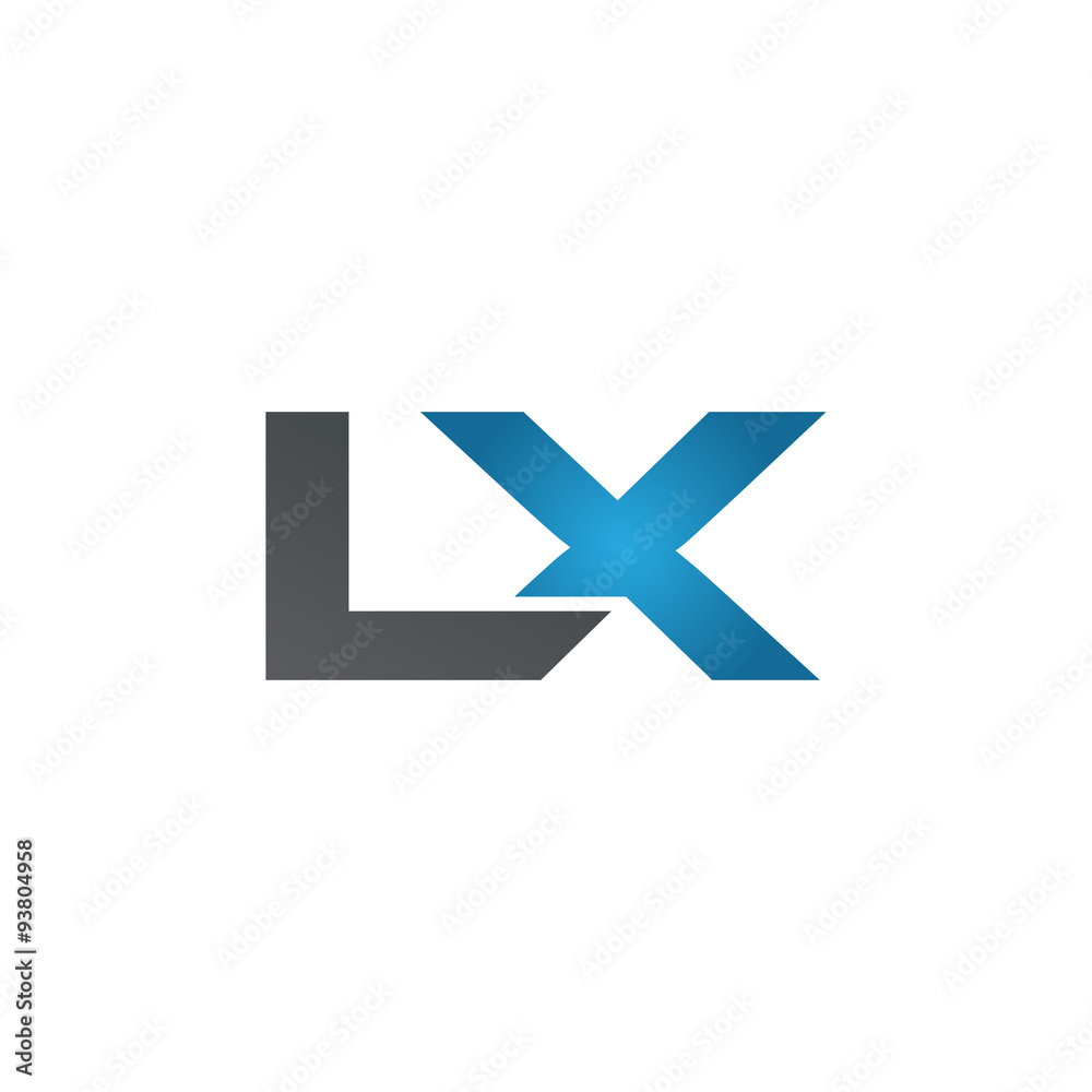 LX company linked letter logo blue LX company linked letter logo blue