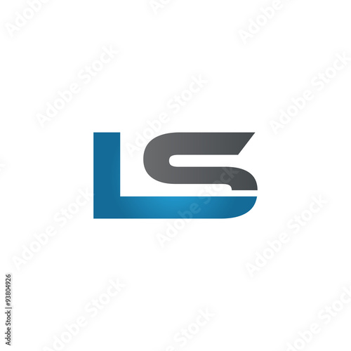 LS company linked letter logo blue