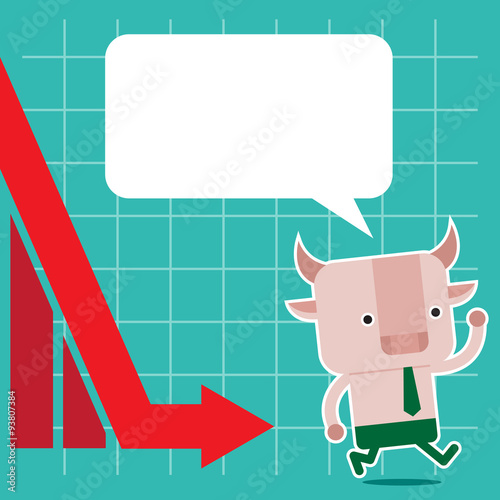 Character design and business and financial concept. 