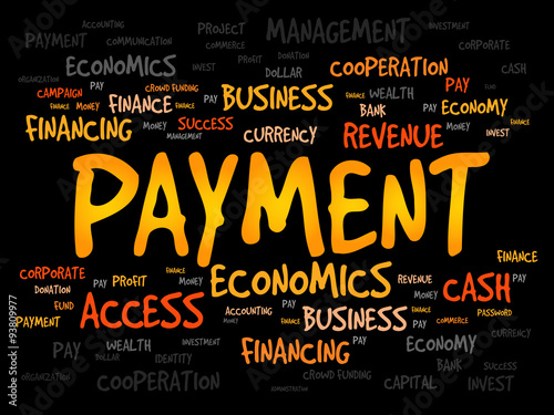 PAYMENT word cloud, business concept