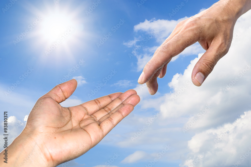 Helping hand symbol. Helping hand symbol.