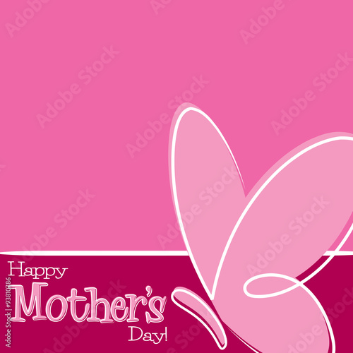 Hand Drawn Happy Mother's Day card in vector format.