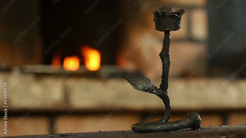 rose from a nail in the blacksmith workshop, 4k 3 rose from a nail in the blacksmith workshop, 4k 3