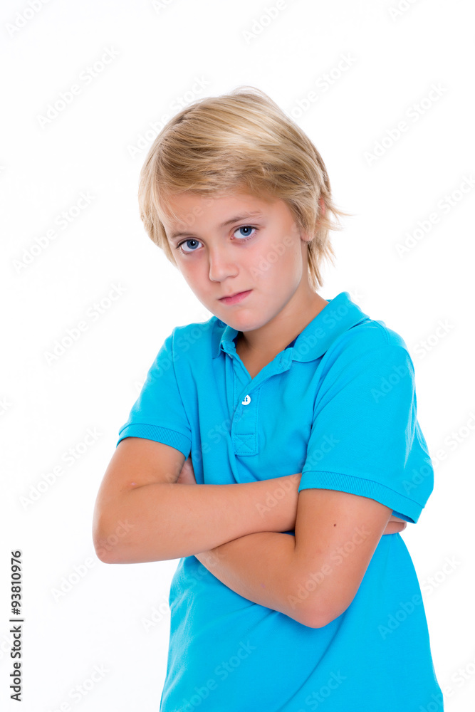 bearish blond boy with crossed arms bearish blond boy with crossed arms