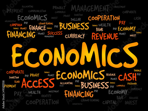 ECONOMICS word cloud, business concept