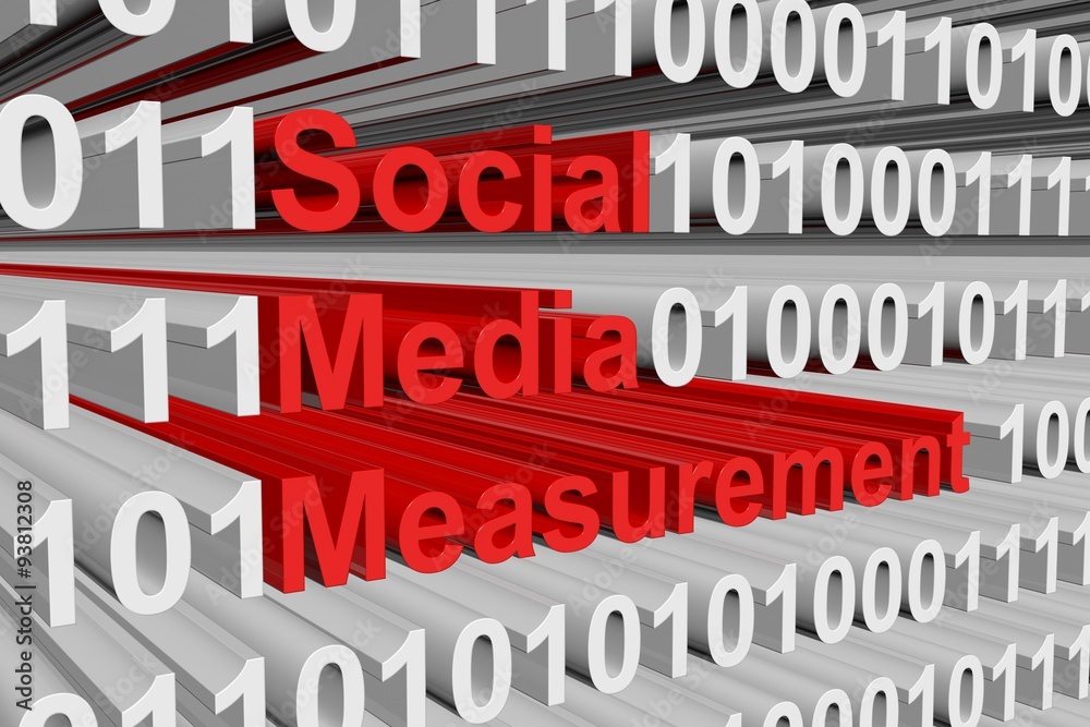 Social Media Measurement is presented in the form of binary code