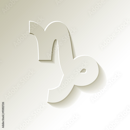 Paper HOROSCOPE SIGNS OF THE ZODIAC Capricorn 21 December - 20 January.