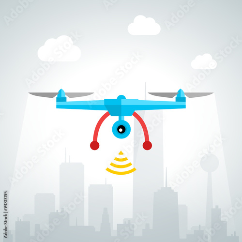 drone sur la ville