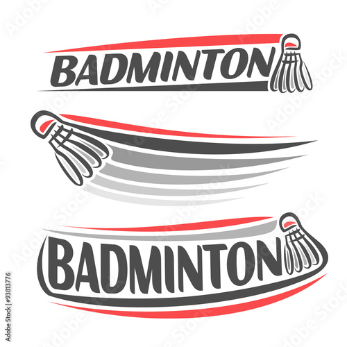 Abstract images  on the badminton  theme