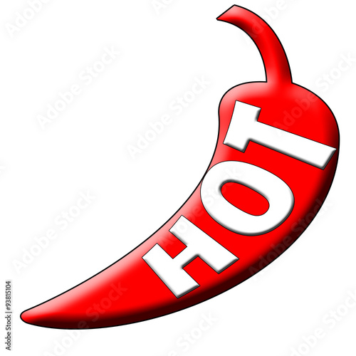 Red Peper hot sign photo