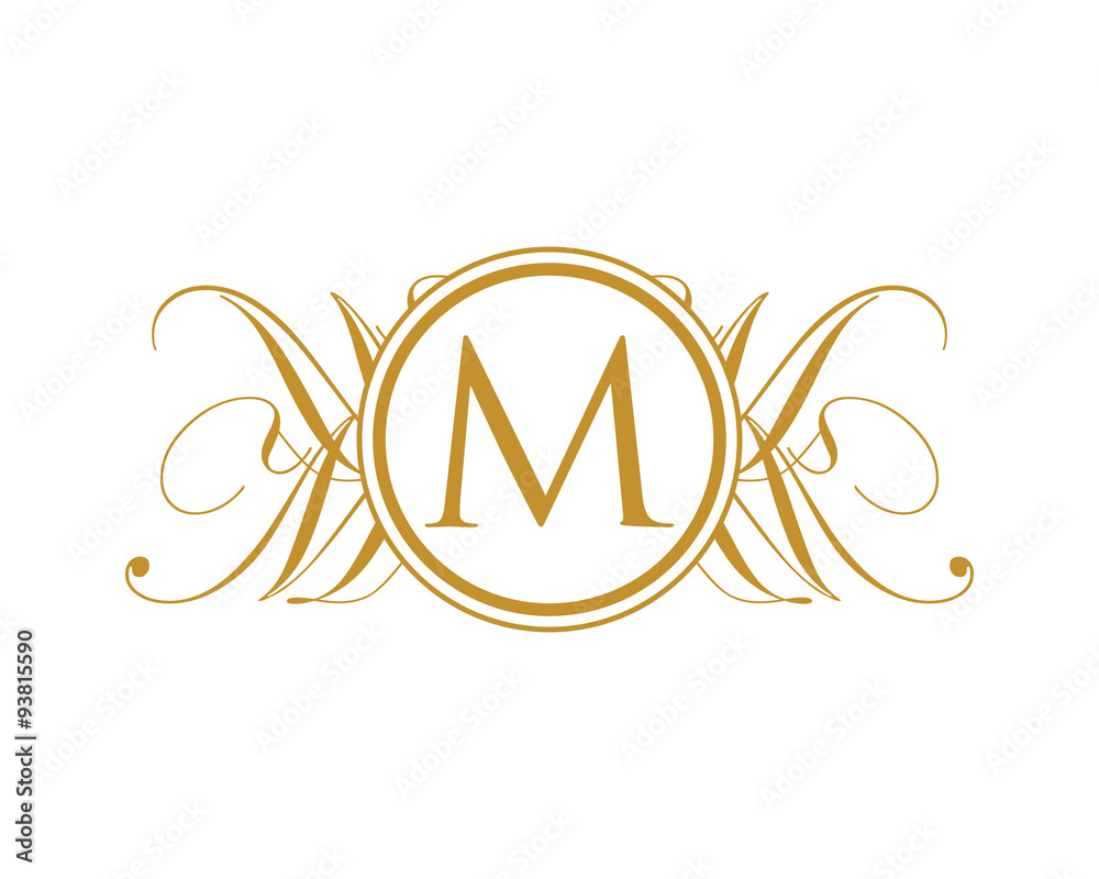 Obraz premium M Luxury Royal Elegant Logo