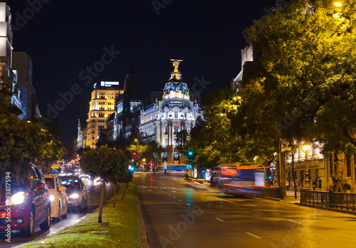 Madrid Spain at night
