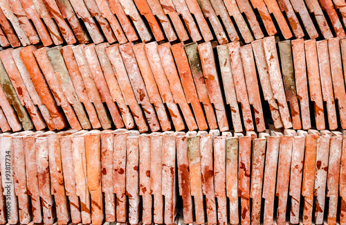 Obraz na płótnie Old roof tiles background in Chinese temple w salonie