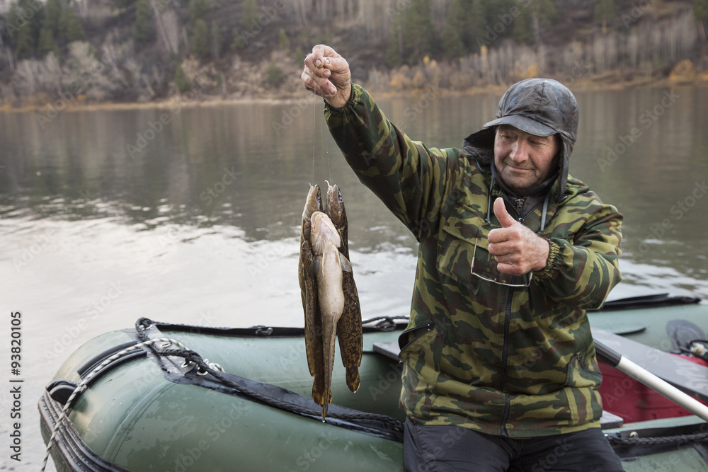Naklejka premium Fisherman