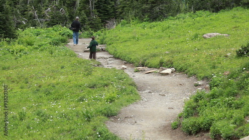 Father Son hike mountain trail P HD 0608