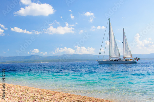 Yacht on the sea