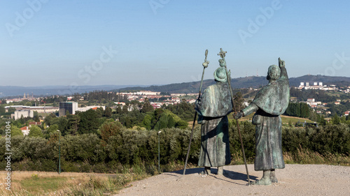 Statue on top of the Monte del Gozo, the first point where you see the cathedral of Santiago de Compostela