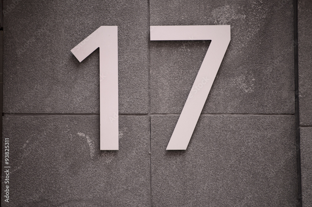 Number seventeen 17 Number seventeen 17