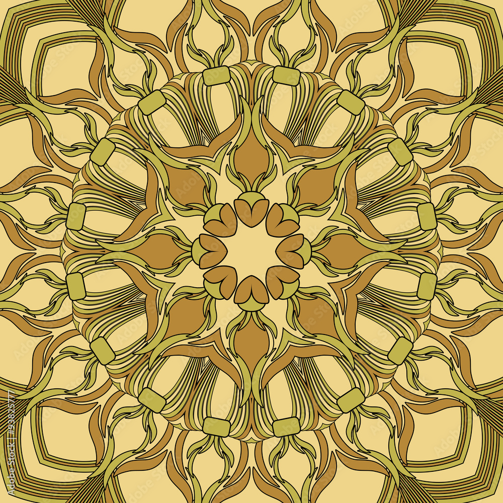 Fototapeta colored floral seamless pattern vector