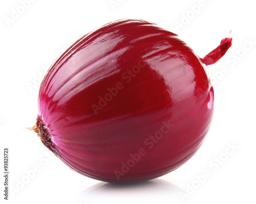 Red onion isolated on white