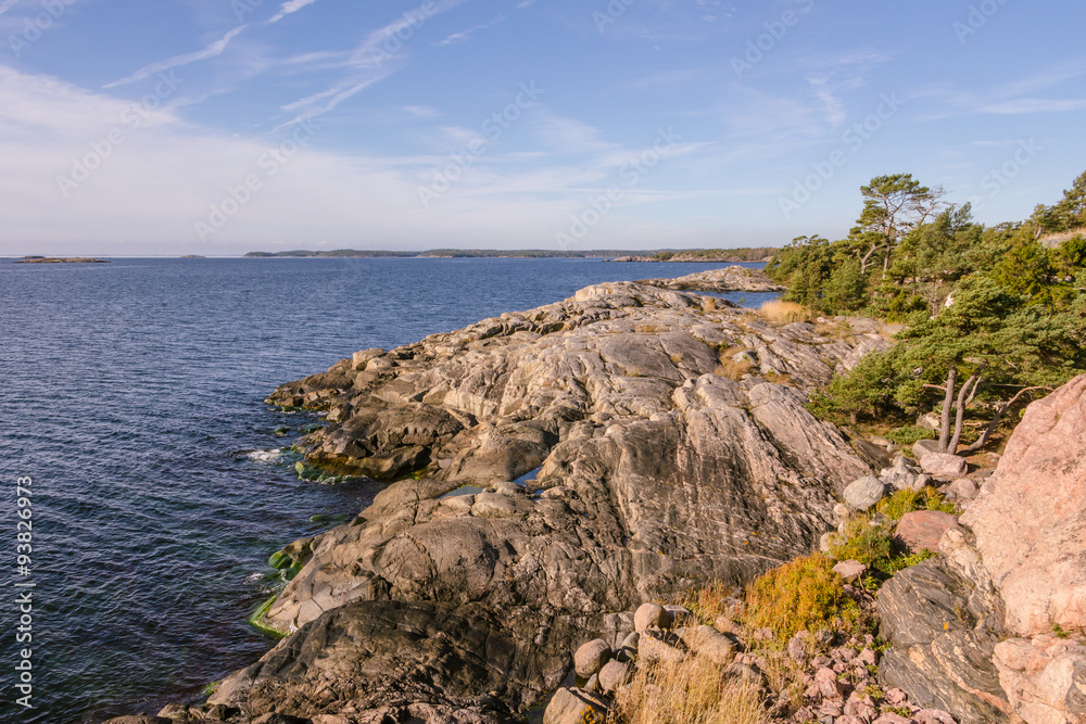 Overlooking the Baltic sea from Femörehuvud on the coast of Swe