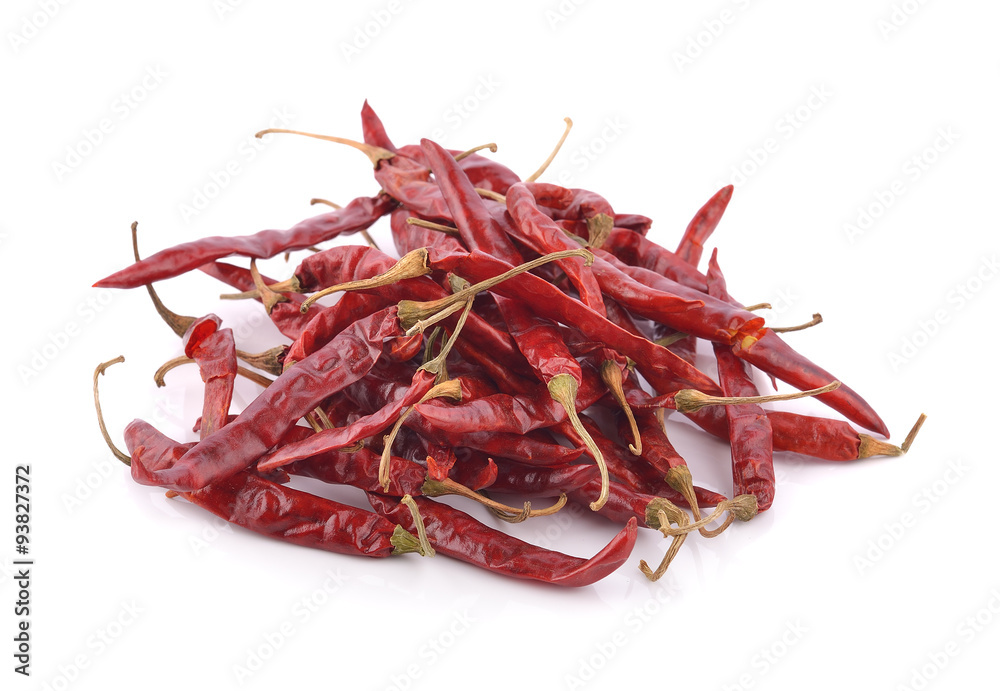 dried chili on white background dried chili on white background