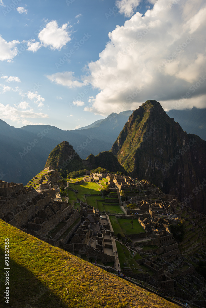 Last sunlight at Machu Picchu, Peru