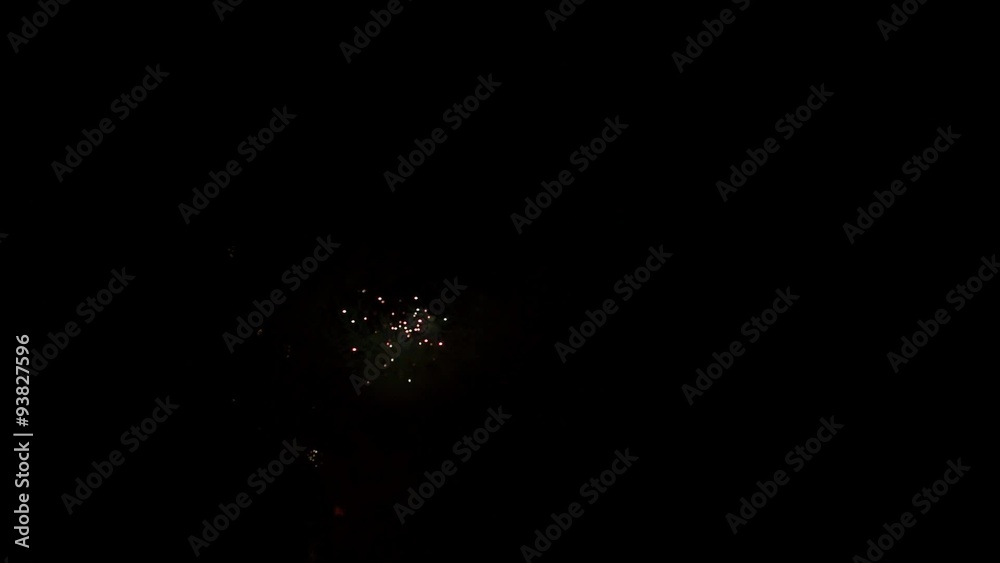 Fireworks on the lake in a summer evening Fireworks on the lake in a summer evening