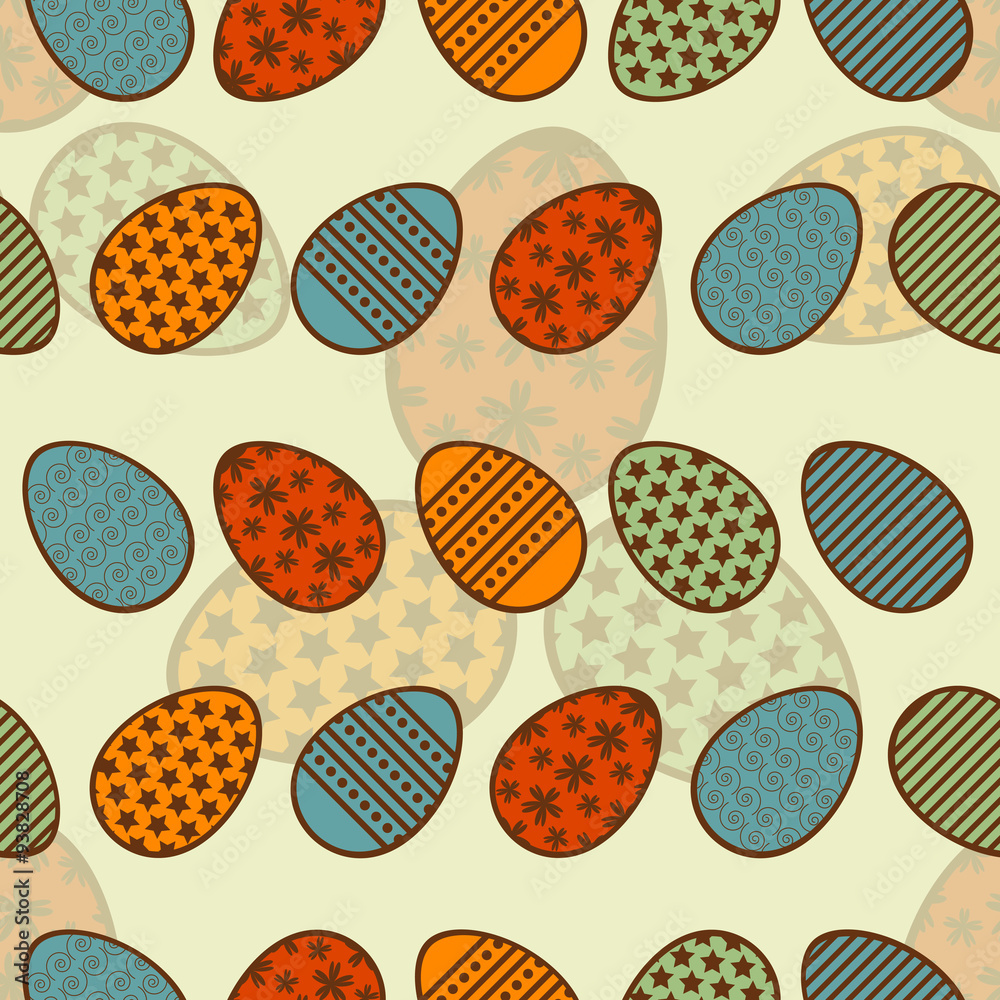Easter eggs seamless pattern. Easter eggs seamless pattern.