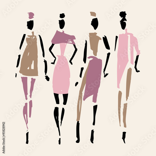 Beautiful Woman silhouette. 