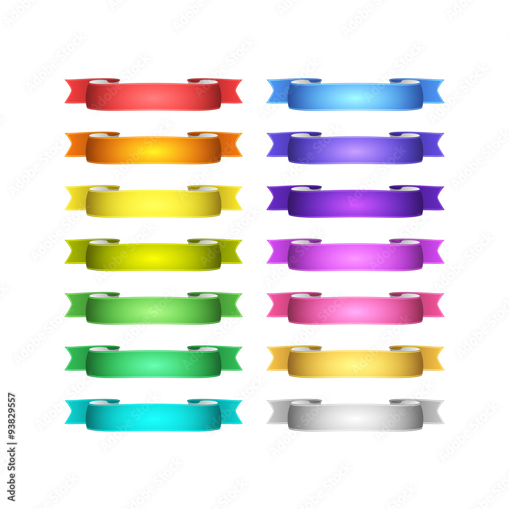 vector ribbons set