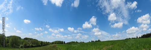 Landscape in summer with clouds