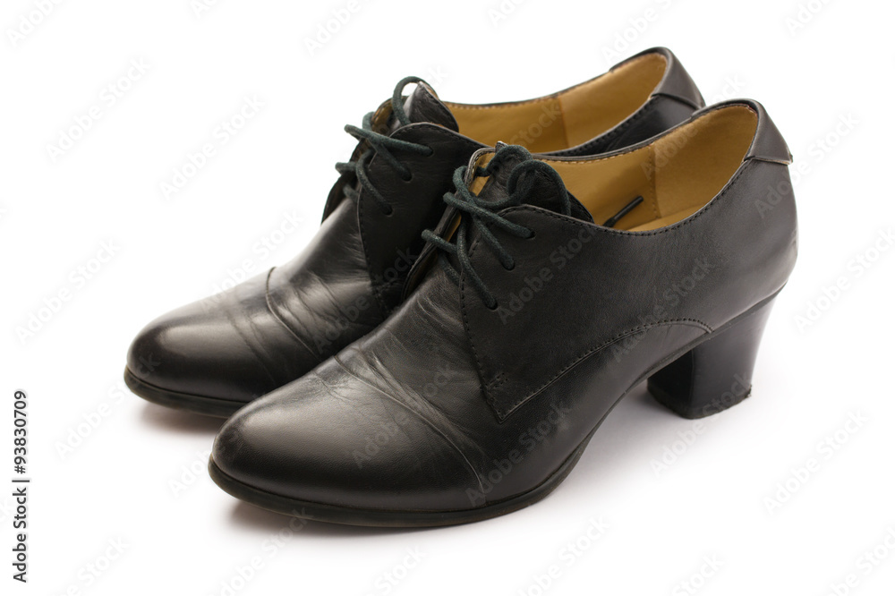 Black female pump leather shoes Black female pump leather shoes