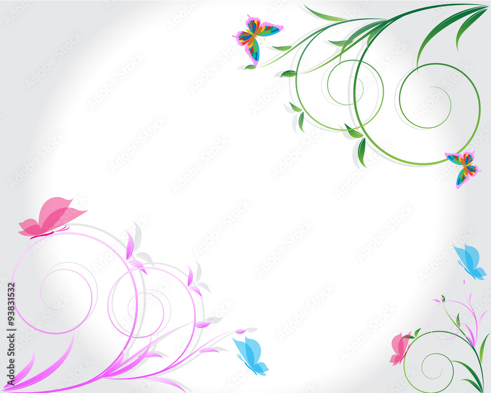 Abstract flowers background with place for your text