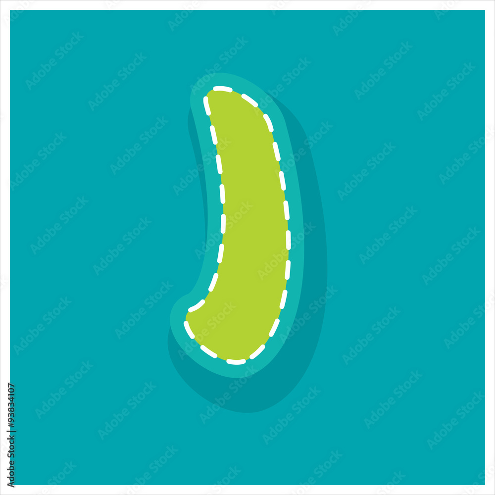 stitched green font from A to Z vector stitched green font from A to Z vector