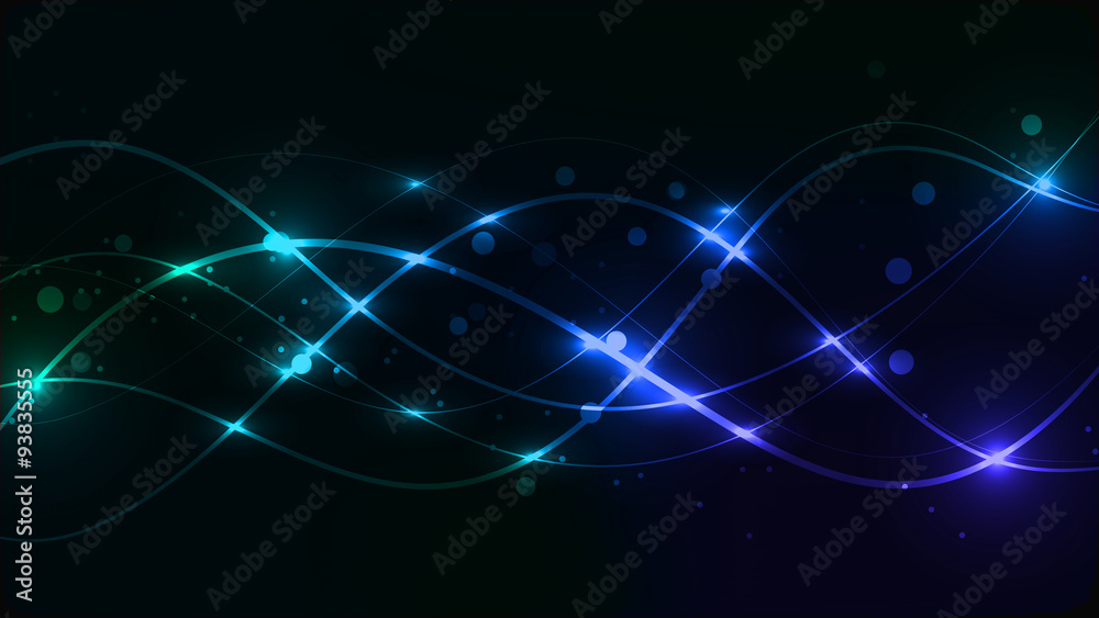 Abstract graphic background with lines and bokeh