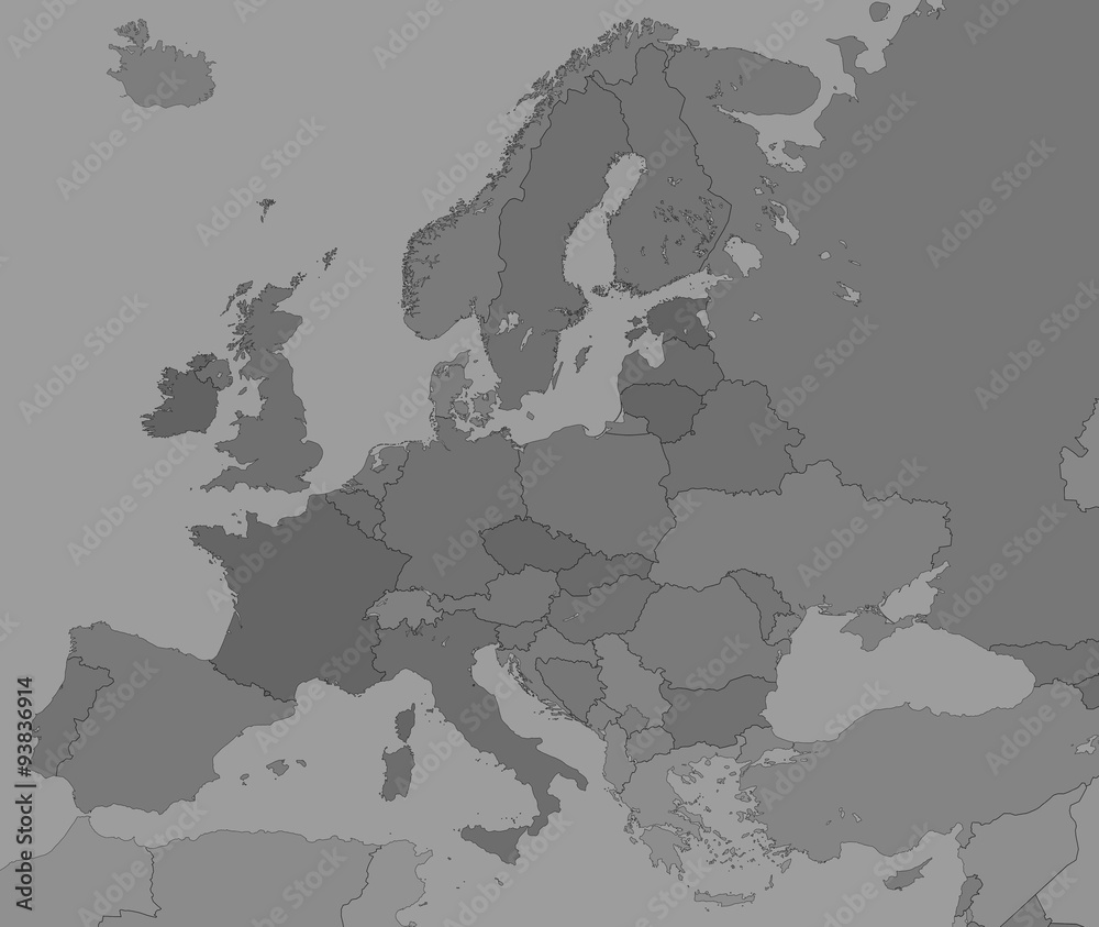 Carte politique d'Europe