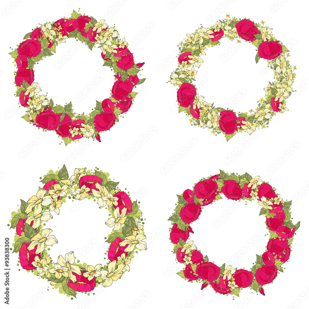 Floral wreath set