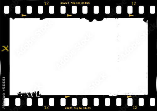 frame of film, grungy photo frame,with free copy space, panoramic Fototapet