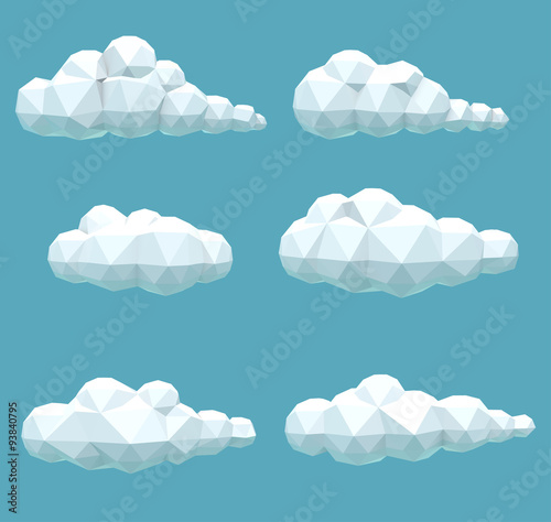 Set polygonal volumetric clouds
