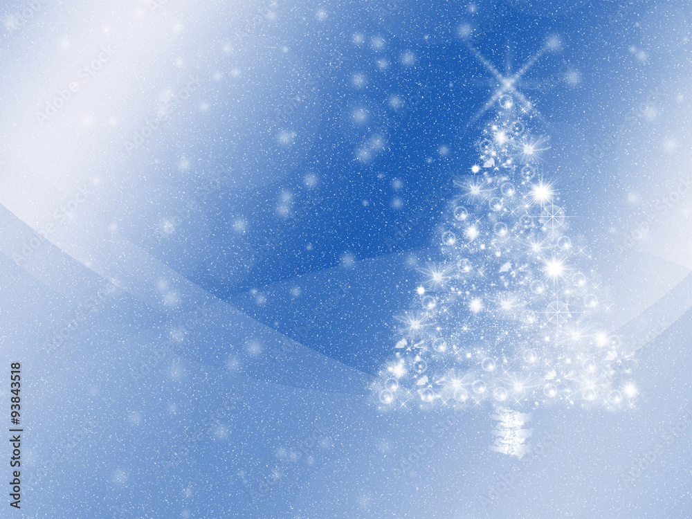 Blue winter holidays background/greeting card, with white Christmas tree and snow. Copyspace. Blue winter holidays background/greeting card, with white Christmas tree and snow. Copyspace.