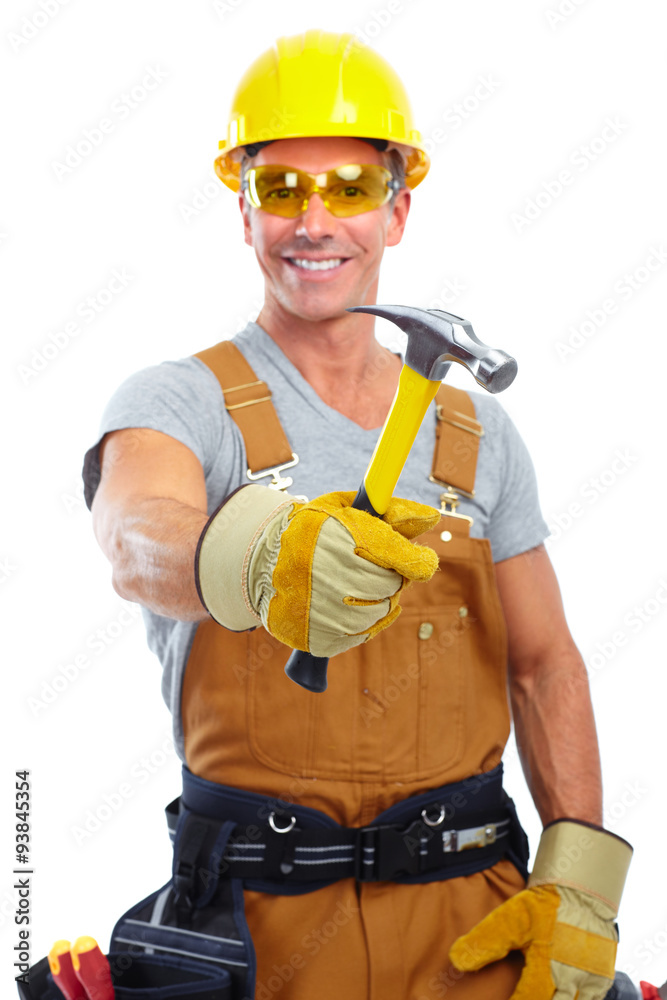 Construction worker with hammer Construction worker with hammer