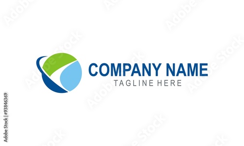 round abstract business finance company logo