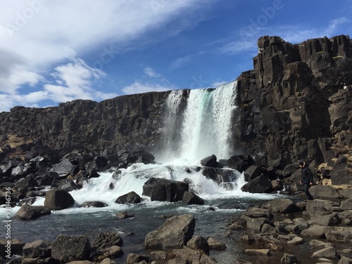   ingvellir national park waterfall