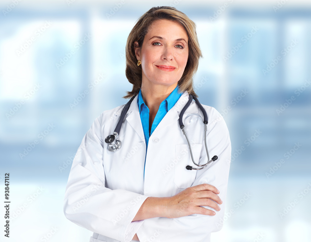 Elderly hospital doctor woman. Elderly hospital doctor woman.