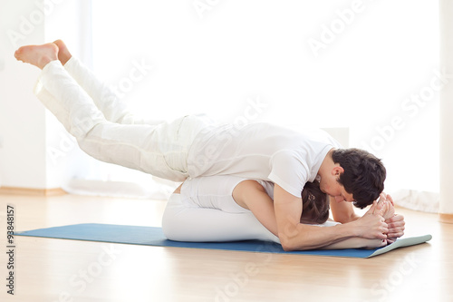 two people in yoga studio 