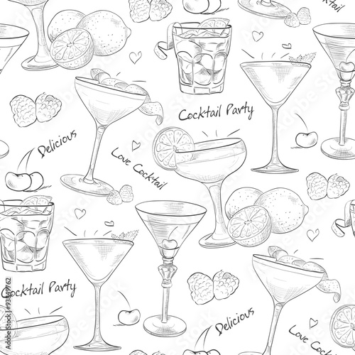 scetch pattern unforgettables cocktails